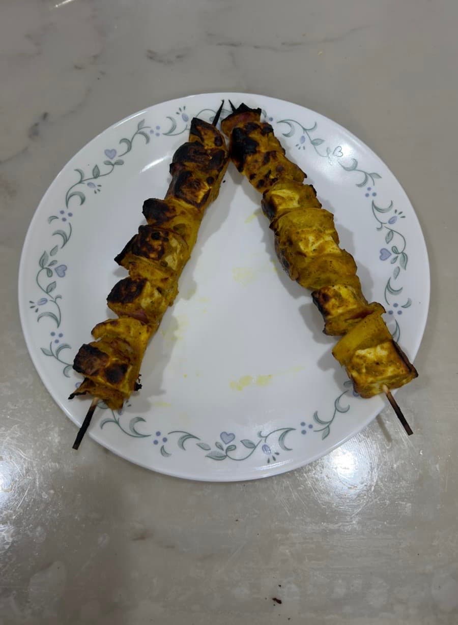Raw tofu tikka skewers photo from Lotus Lantern Pho House, portrait